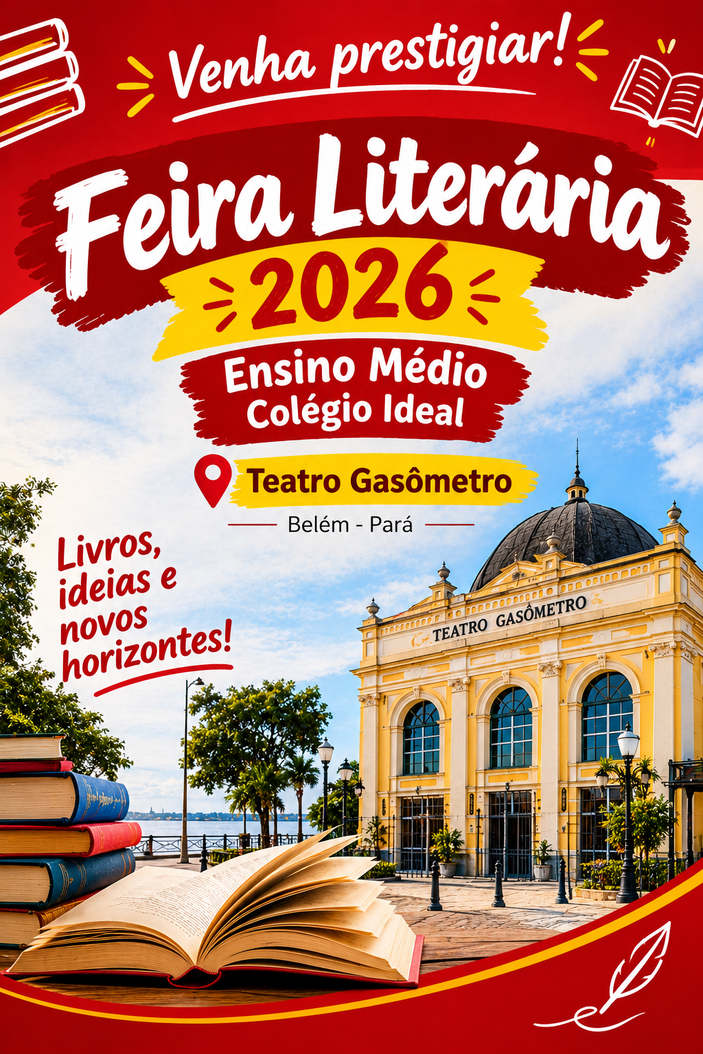 Feira Literária 2026 Ensino Médio Grupo Ideal.